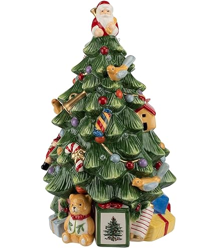 Amazon｜Spode – そりクッキージャーに入ったクリスマスツリーサンタ